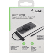 Belkin Charger Pad, Magnetic, Portable, Wireless, Extra-long, 6.6 Feet
