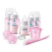 Philips Avent Avent Anti-colic Baby Bottle With AirFree Vent Beginner Baby Gift Set Pink, SCD393/05