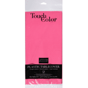 Touch of Color Tablecover, Plastic, Candy Pink