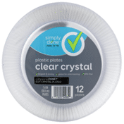 Simply Done Plastic Plates, Clear Crystal