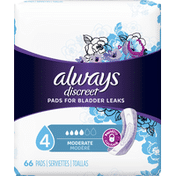 Always Incontinence Pads, Moderate