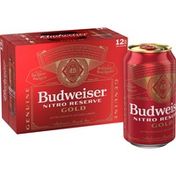 Budweiser Nitro Reserve Gold Lager Beer Cans