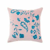 Wild Sage Embroidered Floral Square Throw Pillow