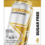 Rockstar Energy Drink, Sugar Free, 4 Pack