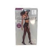 Secret Collection Free Fit Black Size C Silky Sheer Pantyhose