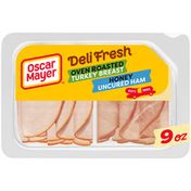 Oscar Mayer Oven Roasted Turkey Breast & Smoked Uncured Ham Sliced Deli Sandwich Lunch Meat Variety Pack