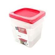 Cambro 6 Quart Translucent Square Food Storage Containers With Covers