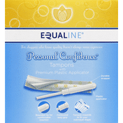 Equaline Tampons, with Premium Plastic Applicator, Regular, Unscented