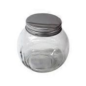 Medium Round Jar With Stainless Steel Lid