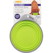 Ruffin' It Pet Travel Bowl, Collapsible, Large, 34 Ounce