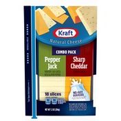 Kraft Pepper Jack & Sharp Cheddar Cheese Slice Combo Pack