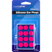 CareOne Ear Plugs, Silicone, Children's