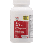 Signature Care Fiber Laxative, 625 mg, Caplets