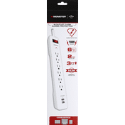 Monster Surge Protector, 6 Outlet, 2 USB