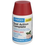TopCare Dual Action Complete Famotidine 10 Mg, Calcium Carbonate 800 Mg, Magnesium Hydroxide 165 Mg Acid Reducer + Antacid Chewable Tablets, Mint