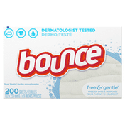 Bounce Free & Gentle Fabric Softener Softener Dryer Sheets