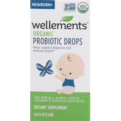 Wellements Probiotic Drops, Organic, Newborn+
