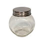 American Chateau Glass Round Jar With Stainless Steel Lid - Small