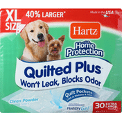 Hartz Pads, Quilted Plus, Clean Powder Scent, XL Size