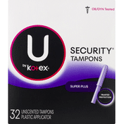 U by Kotex Security Tampons, Super Plus Absorbency, Unscented