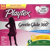 Playtex Tampons, Plastic, Multi-Pack, Unscented