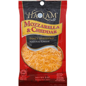 Haolam Cheese, Fancy Shredded, Mozzarella & Cheddar