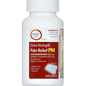 Signature Pain Relief PM, Extra Strength, Caplets