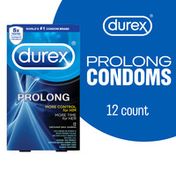 Durex® Condom Prolong Natural Latex Condoms, Ultra Fine, ribbed and dotted with delay lubricant