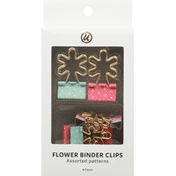 U Brands Flower Binder Clips, Assorted Patterns
