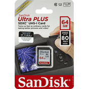 SanDisk SDXC UHS-I Card, Ultra Plus, 64 GB