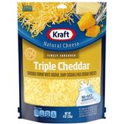 Kraft Natural Cheese Finely Shredded Triple Cheddar Cheese