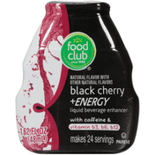 Food Club Black Cherry +Energy Liquid Beverage Enhancer