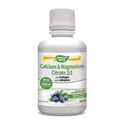Nature's Way Calcium & Magnesium Citrate 2:1 with Collagen, Blueberry