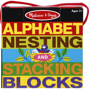 Melissa & Doug Alphabet Nesting and Stacking Blocks, Sturdy