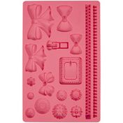 Wilton Buttons and Bows Silicone Fondant and Gum Paste Mold, 17-Cavity