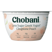 Chobani Less Sugar Low-Fat Greek Yogurt Clingstone Peach