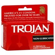 Trojan Latex Condoms, Premium, Non-Lubricated