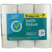Simply Done Bath Tissue Mega Rolls
