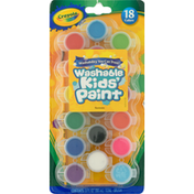 Crayola Washable  Kids' Paint, Nontoxic, 18 Colors