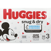 Huggies Diaper, 3 (16-28 lb), Huge Value