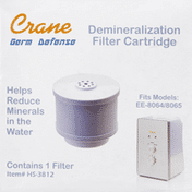 Crane Demineralization Filter Cartridge