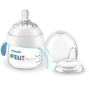 Philips Avent Avent Natural Trainer Sippy Cup with Fast Flow Nipple and Soft Spout, Clear, 5oz, 1pk,  SCF262/04