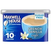 Maxwell House International Cafe French Vanilla Cafe-Style Sugar Free Instant Coffee Beverage Mix