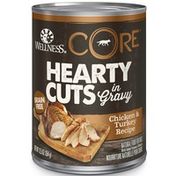 Wellness Core Hearty Cuts in Gravy Chicken & Turkey Recipe Natural Grain Free Canned Dog Food