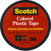Scotch Black Colored Plastic Tape