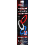 Supreme Glow Glow Bracelets, with Connectors, 8 in, 3 Pack