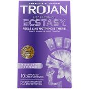 Trojan Her Pleasure Ecstasy Ultrasmooth Lubricant Latex Condoms