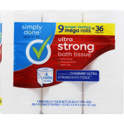 Simply Done Bath Tissue, Ultra Strong, Mega Rolls, 2-Ply