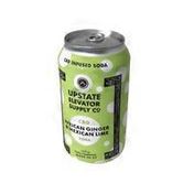 Upstate Elevator Supply Co. Cbd Infused Dietary Supplement Soda, African Ginger & Mexican Lime