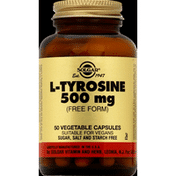 Solgar L-Tyrosine, Free Form, 500 mg, Vegetable Capsules
